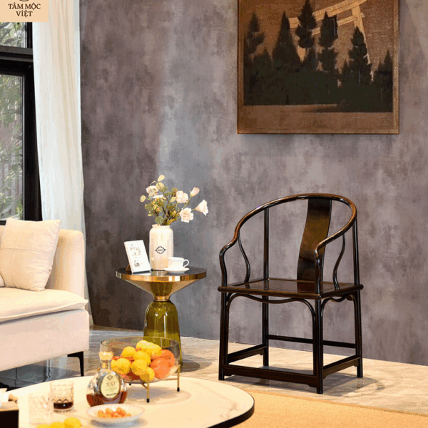 Ghế minh trọc trơn gỗ trắc