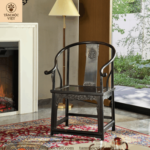 Ghế minh trọc vách đục gỗ trắc