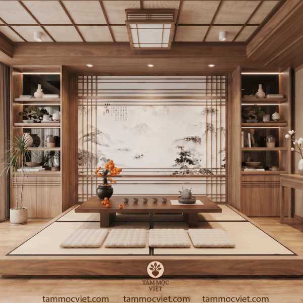 Setup trà thất ngồi bệt 15-20m2