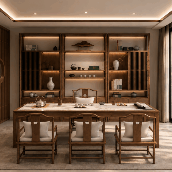 Trà thất hiện đại 16-20m2 – Không gian thưởng trà tinh tế cho nhà phố, biệt thự và căn hộ cao cấp