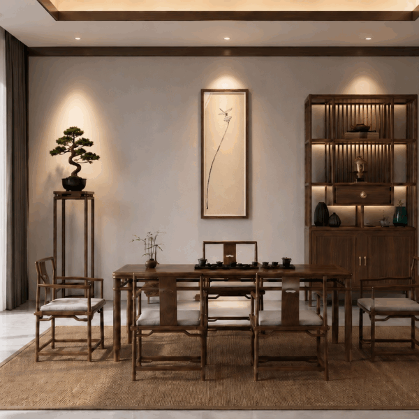 Trà thất 15m2 thiết kế lệch trục – Không gian thưởng trà tinh tế của Tâm Mộc Việt