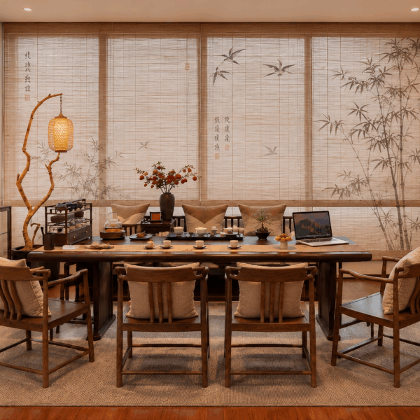 Trà thất cao cấp 15-20m2 hiện đại – Không gian thưởng trà, làm việc và tiếp khách tinh tế