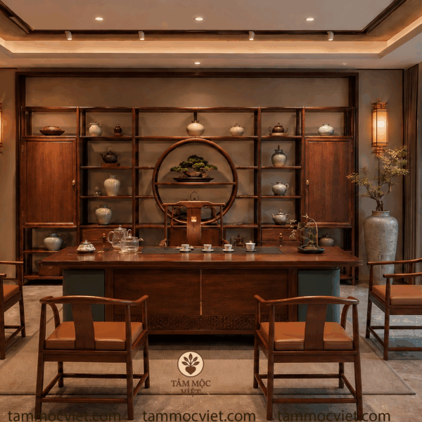 Trà thất á đông đương đại 16-20m2 cao cấp